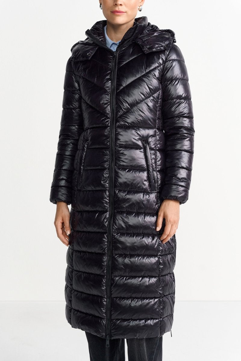 Langer Steppmantel mit Kapuze-Rich & Royal