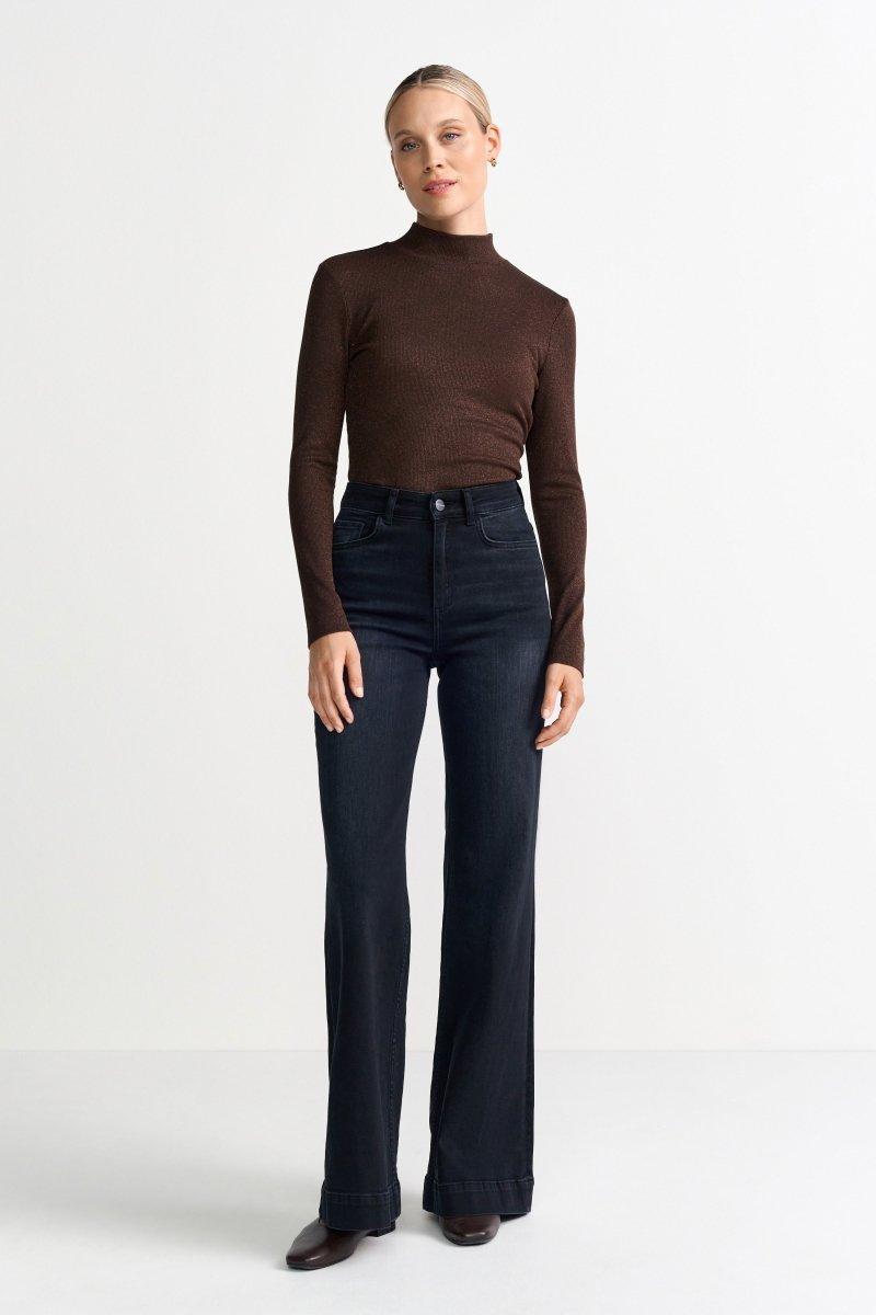 Longsleeve mit Stehkragen-Rich & Royal