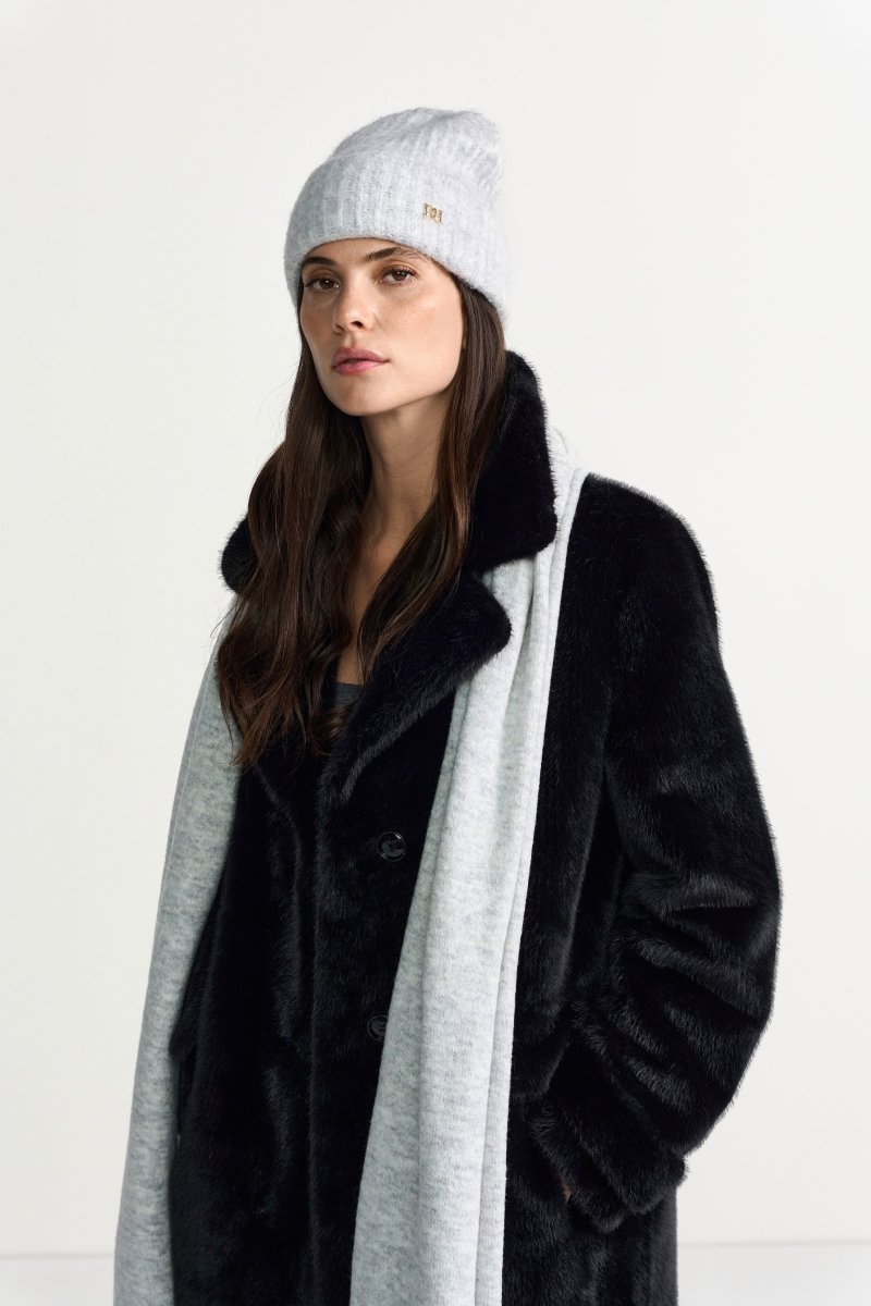 Beanie aus Rippstrick-Rich & Royal