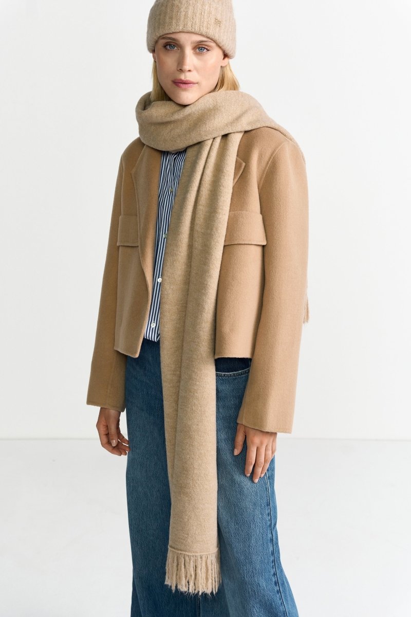 Wollschal mit Fransen-Rich & Royal