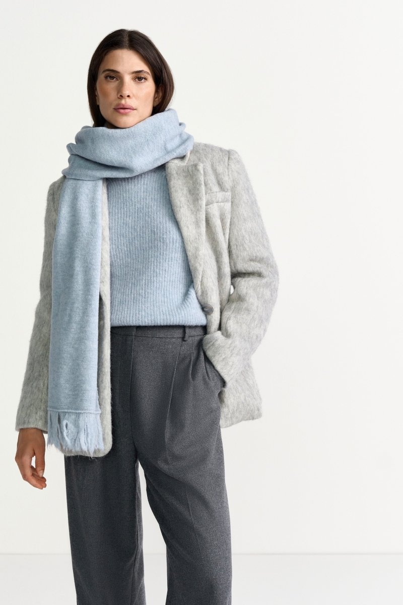 Wollschal mit Fransen-Rich & Royal