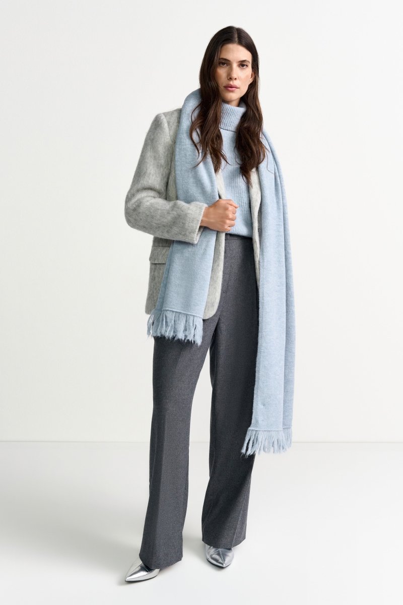 Wollschal mit Fransen-Rich & Royal