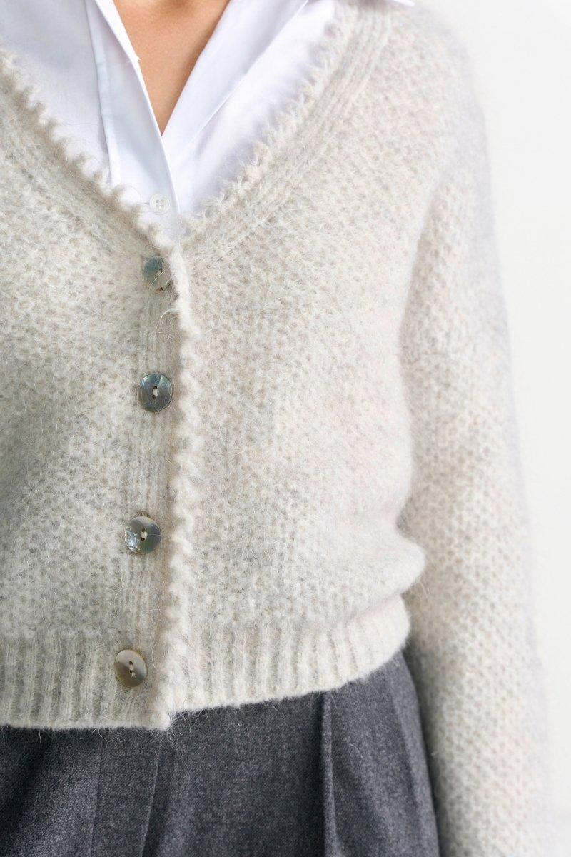 Wollcardigan mit Perlmuttknöpfen-Rich & Royal