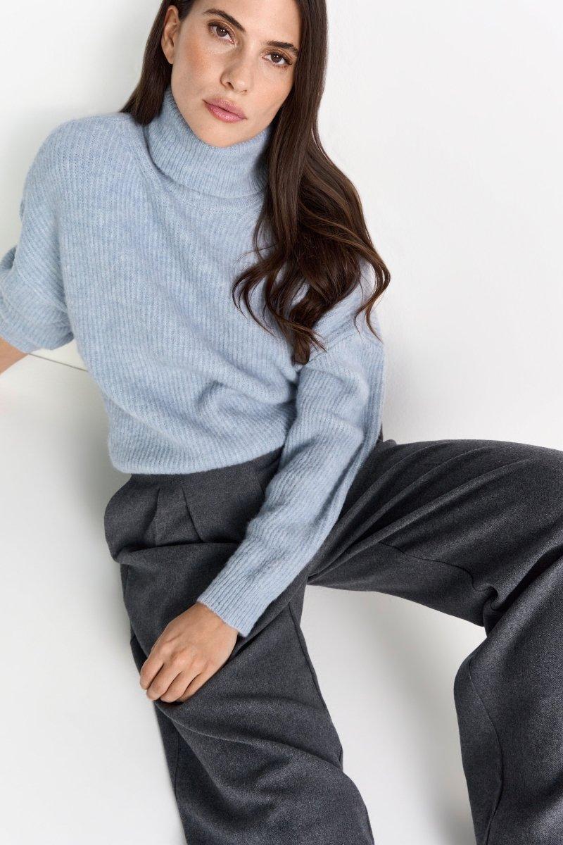 Oversize-Strickpullover mit Rollkragen-Rich & Royal