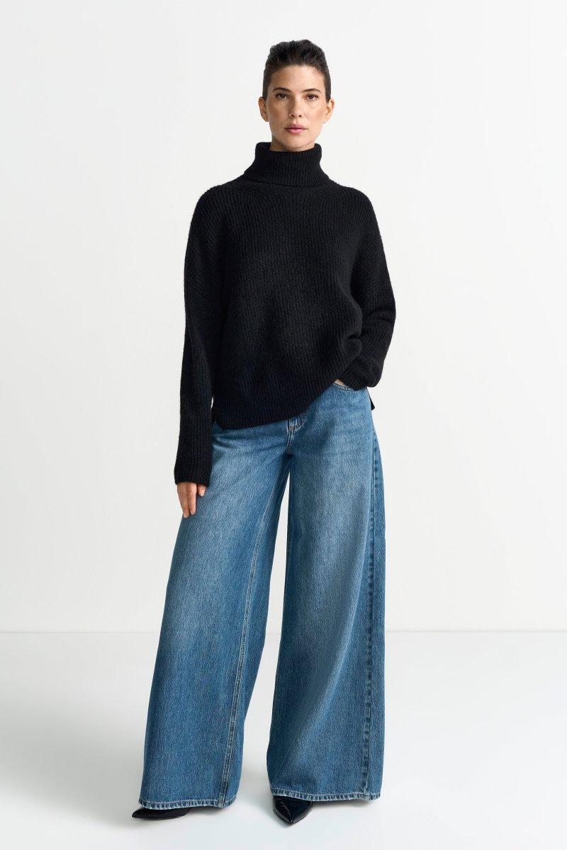 Oversize-Strickpullover mit Rollkragen-Rich & Royal