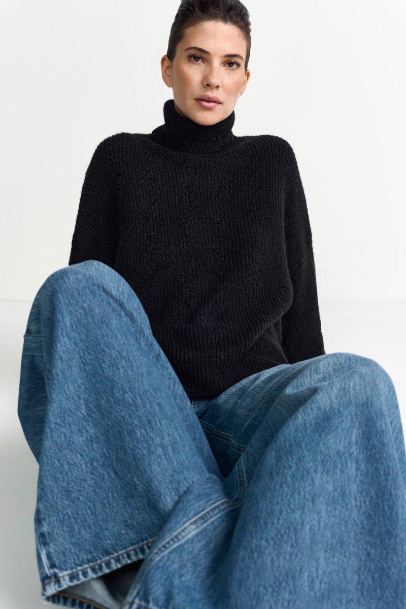 Oversize-Strickpullover mit Rollkragen-Rich & Royal