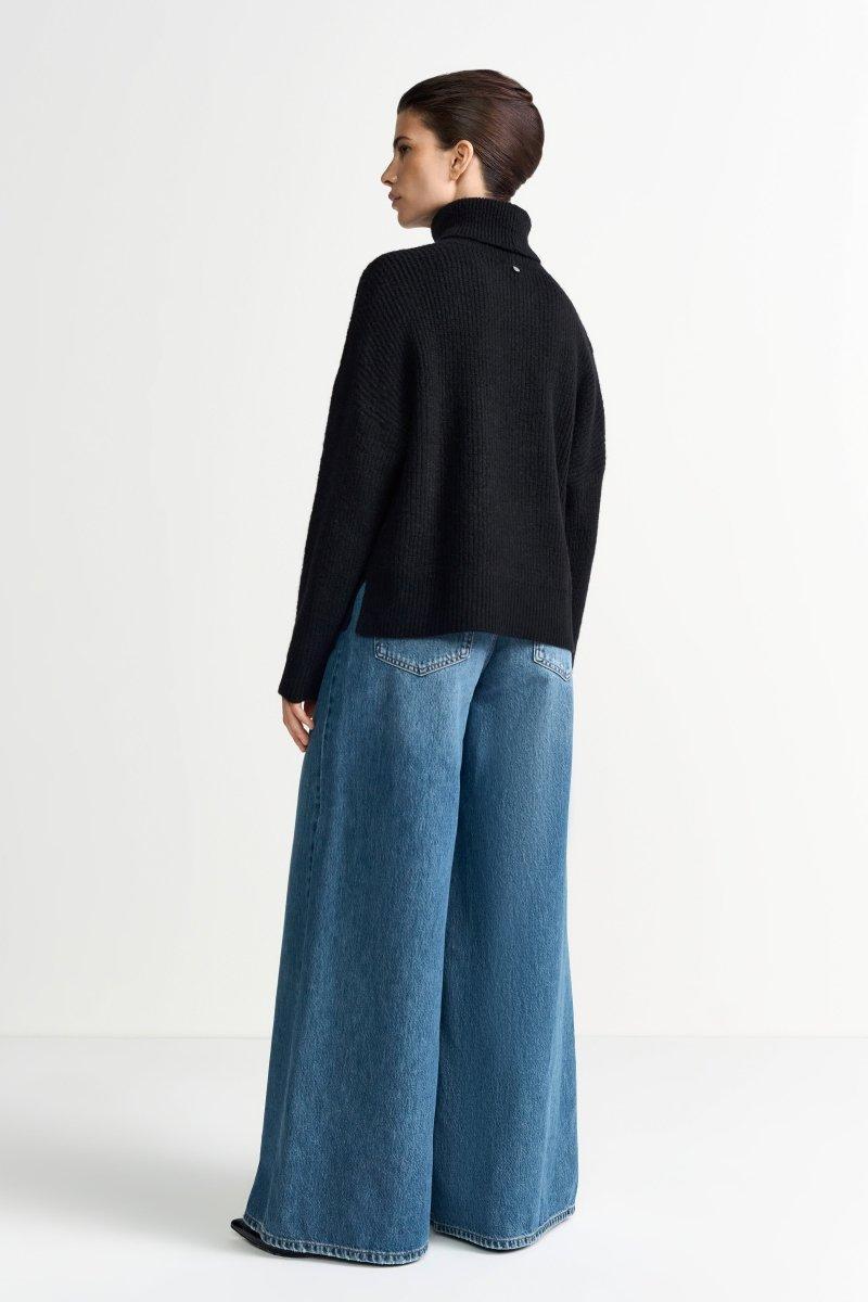 Oversize-Strickpullover mit Rollkragen-Rich & Royal