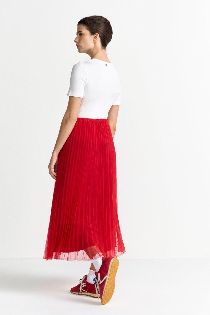 Plisseerock in Midilänge-Rich & Royal