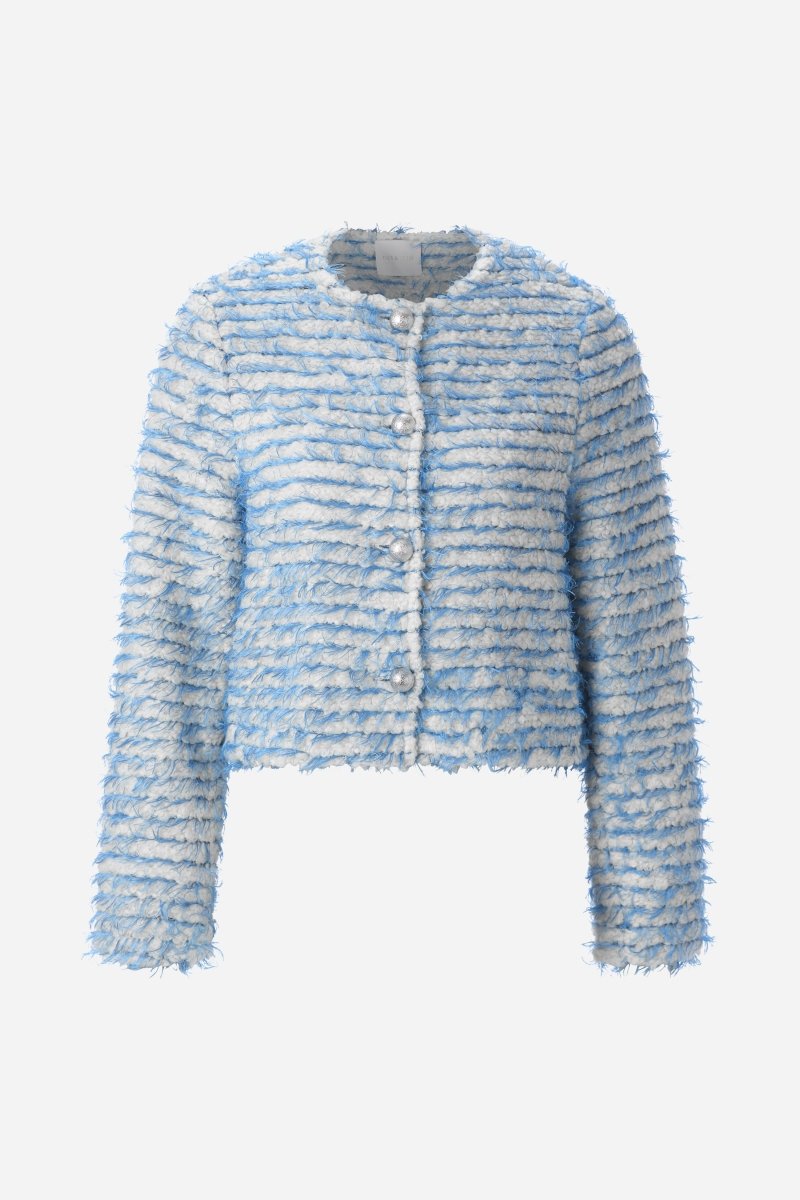 Bouclé-Jacke mit Statement-Knöpfen-Rich & Royal