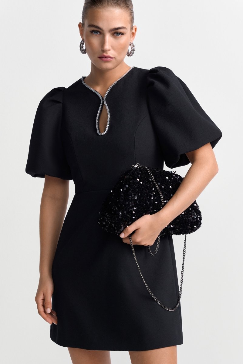 Schwarzes A-Linien-Kleid-Rich & Royal