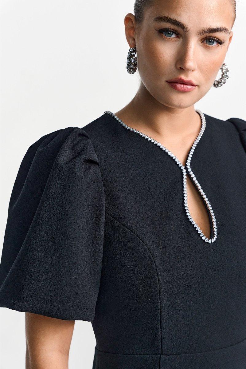 Schwarzes A-Linien-Kleid-Rich & Royal