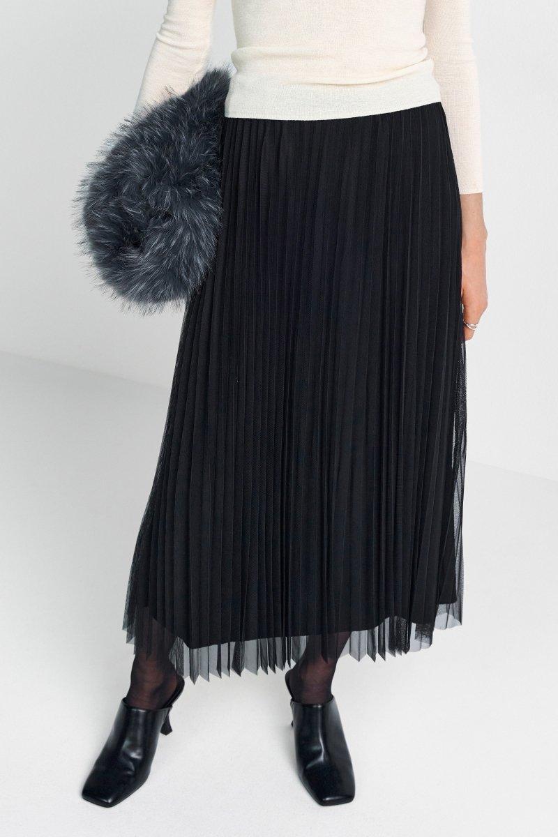 Plissierter Midirock-Rich & Royal