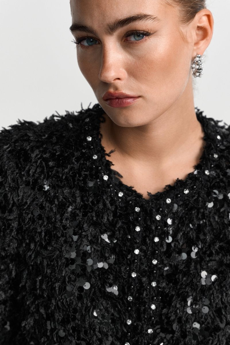 Jacke mit Pailletten-Rich & Royal