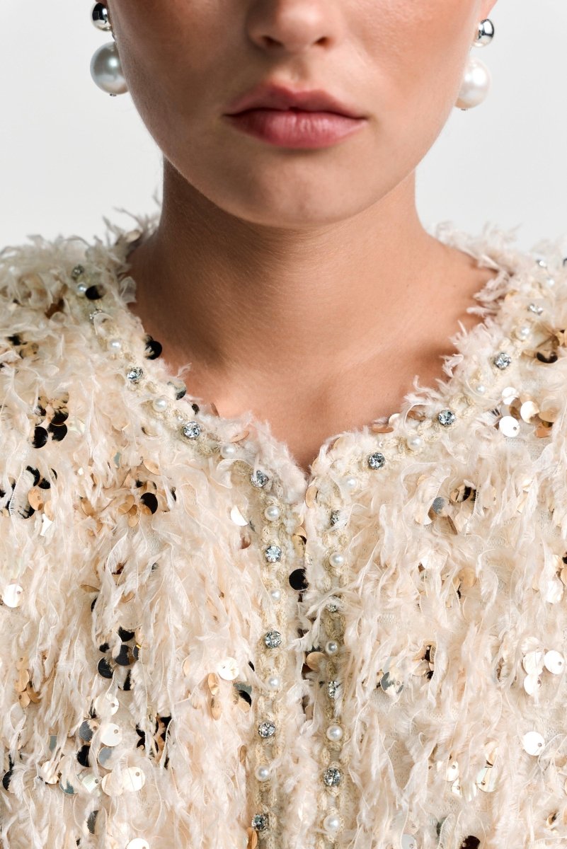 Jacke mit Pailletten-Rich & Royal