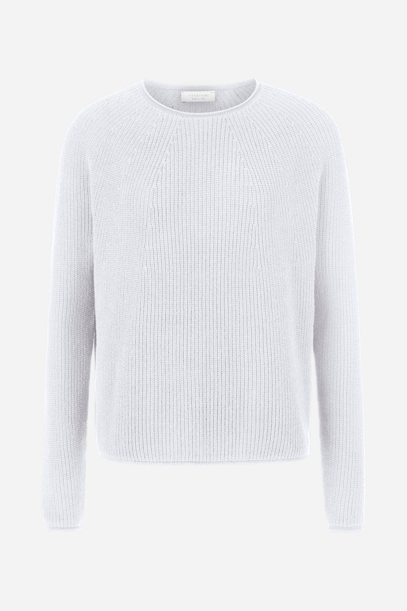 Rippstrickpullover mit Crewneck-Rich & Royal