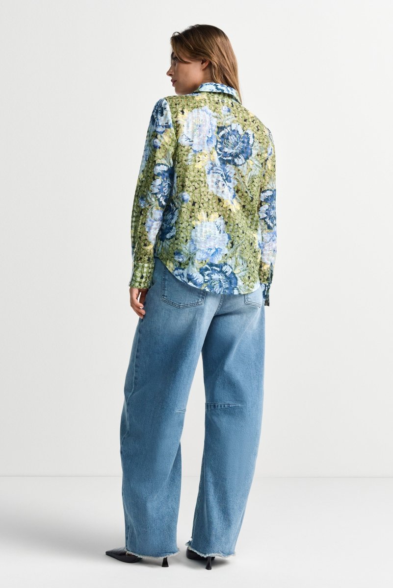 Hemdbluse mit Blumenprint-Rich & Royal