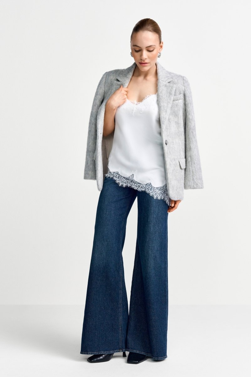 Spitzentop mit Spaghettiträgern-Rich & Royal