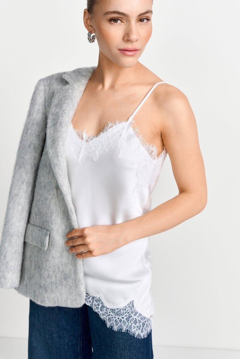 Spitzentop mit Spaghettiträgern-Rich & Royal