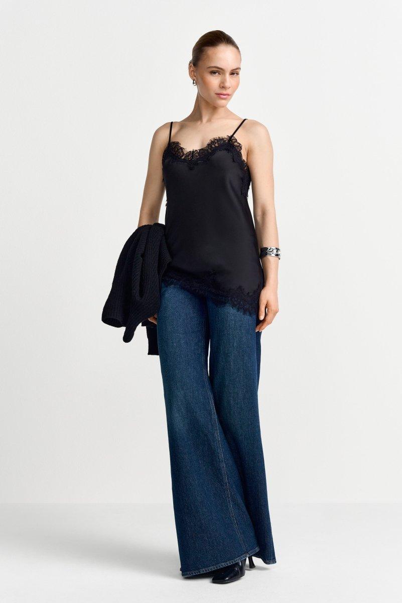 Spitzentop mit Spaghettiträgern-Rich & Royal