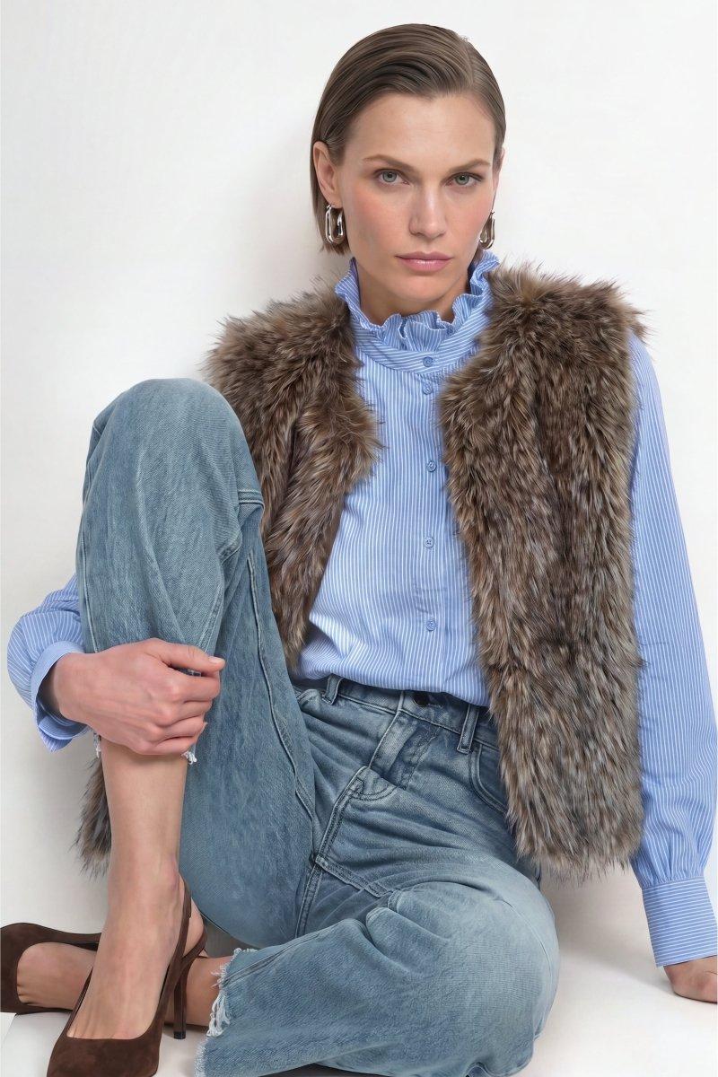 Faux-Fur-Weste-Rich & Royal