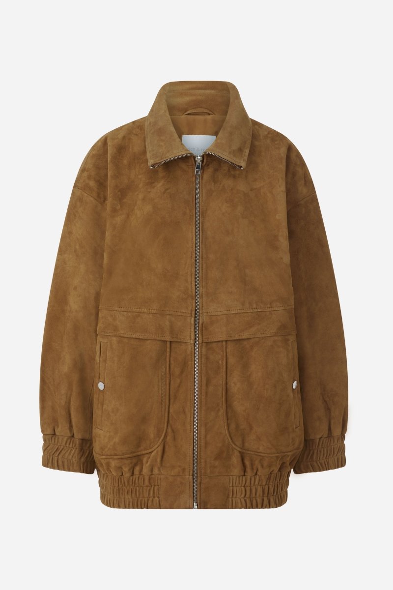 Veloursleder-Bomberjacke-Rich & Royal