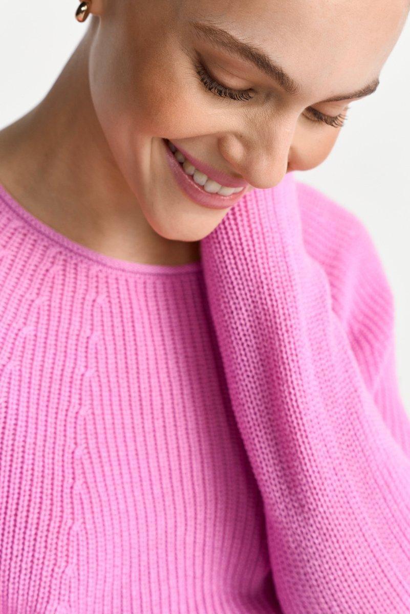 Rippstrickpullover mit Crewneck-Rich & Royal