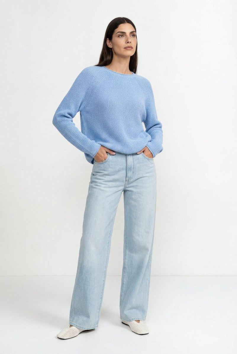 Rippstrickpullover mit Crewneck-Rich & Royal