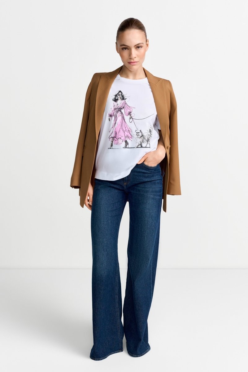 T-Shirt mit illustrativem Print-Rich & Royal