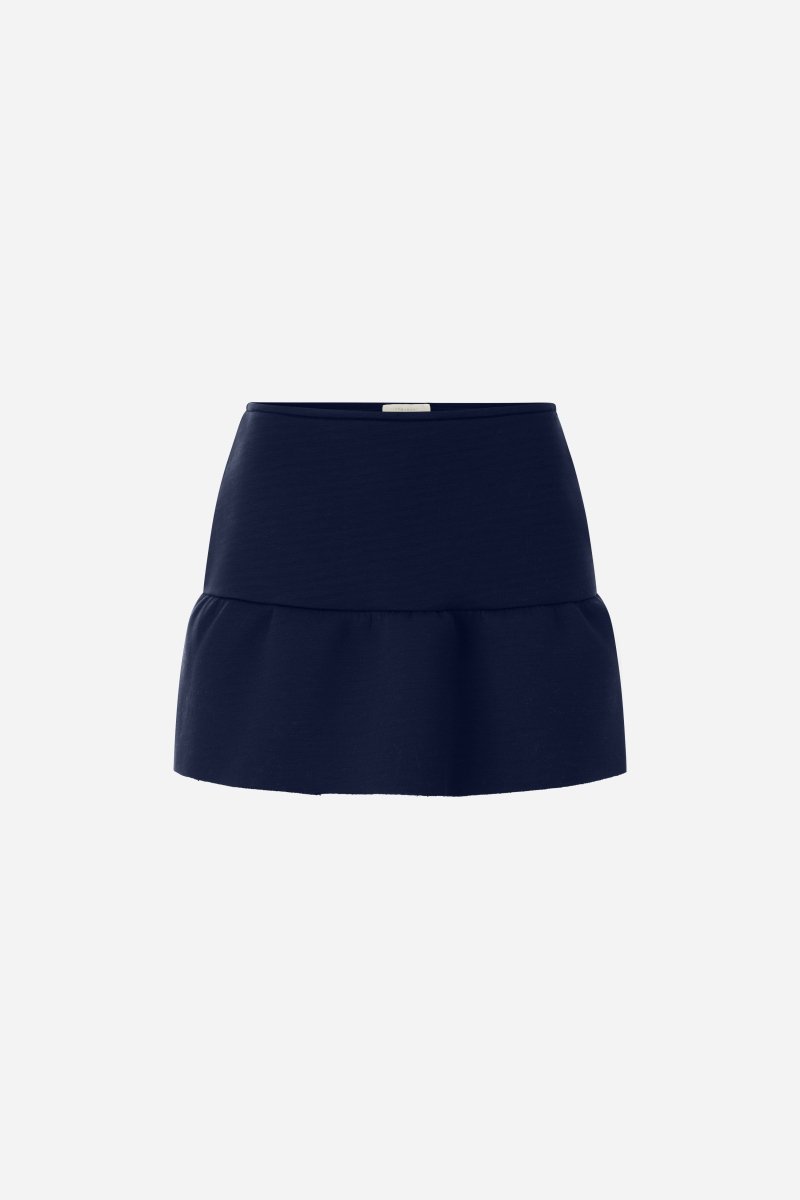 Scuba-Miniskort mit Volantsaum-Rich & Royal