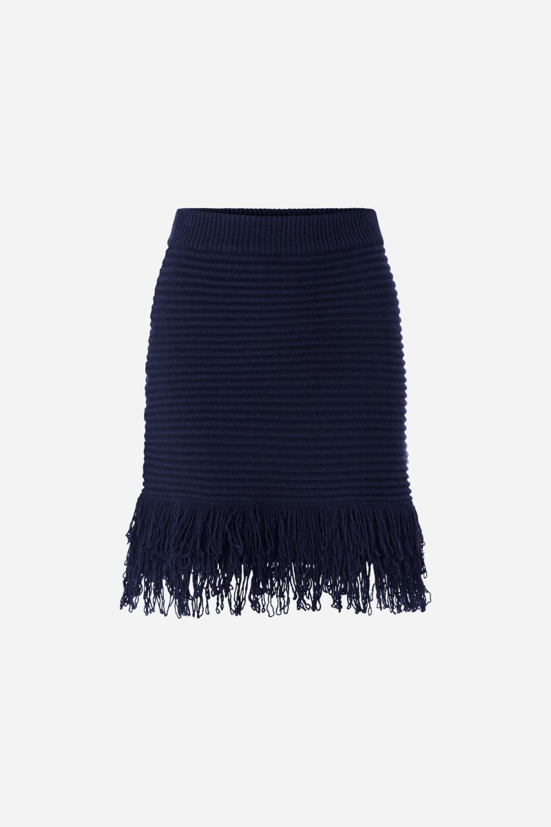 Kurzer Strickrock mit Fransen-Rich & Royal