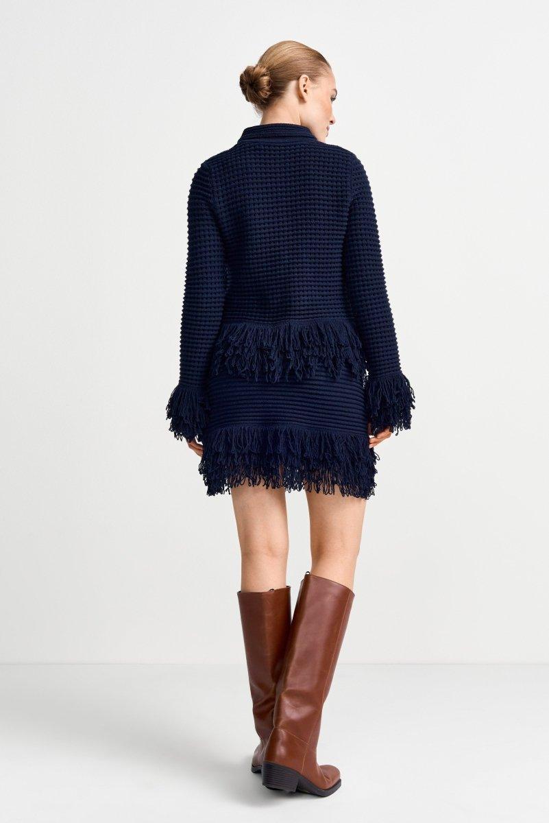 Kurzer Strickrock mit Fransen-Rich & Royal