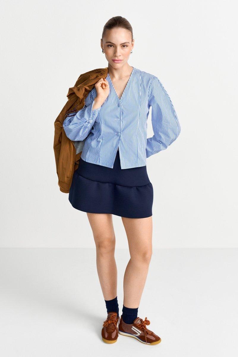 Streifenbluse mit Knöpfen-Rich & Royal