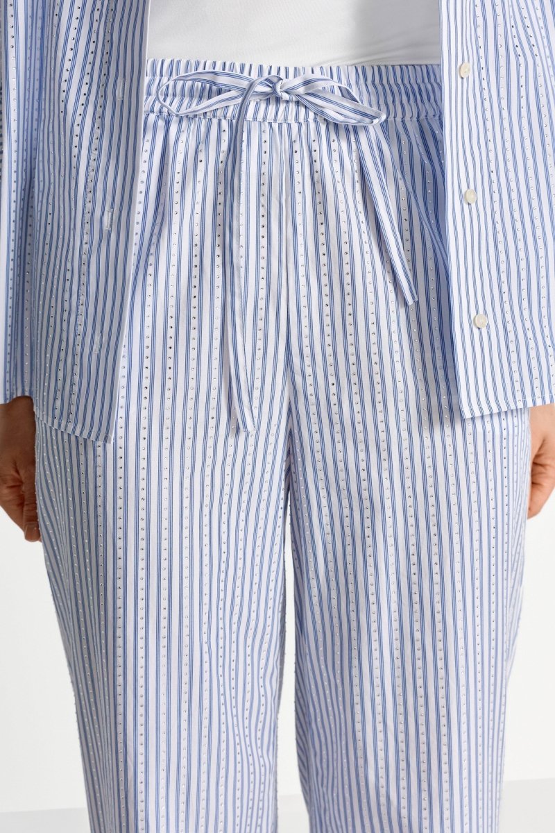 Gestreifte Hose mit Strass-Rich & Royal