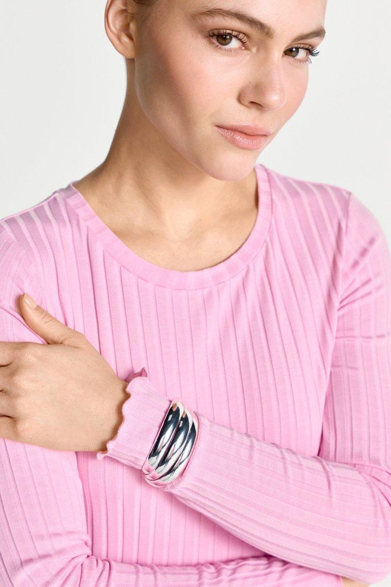 Longsleeve mit Rippstruktur-Rich & Royal