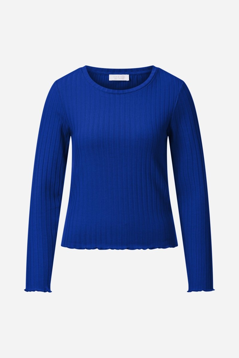 Longsleeve mit Rippstruktur-Rich & Royal