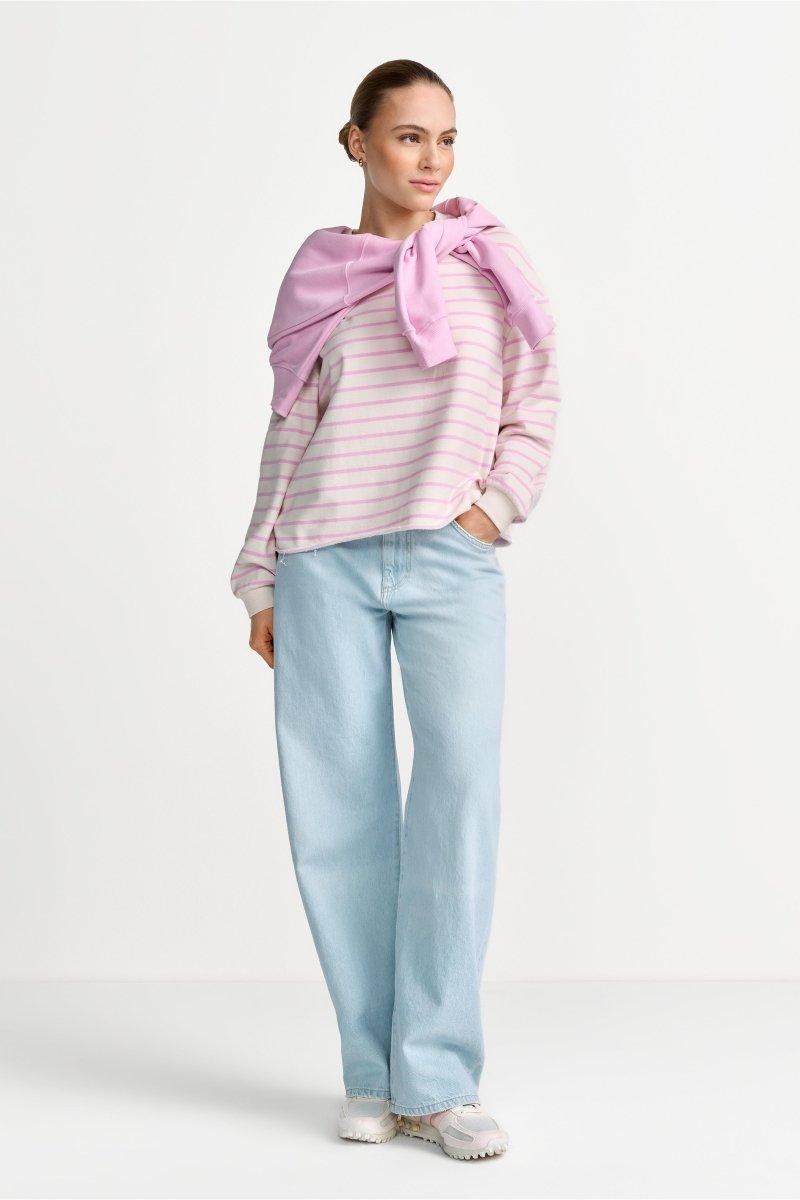 Gestreiftes Oversize-Sweatshirt-Rich & Royal