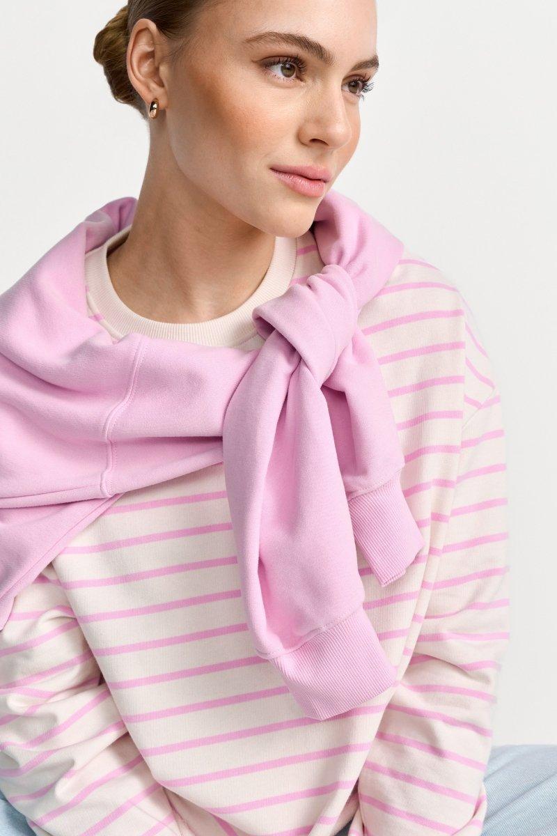 Gestreiftes Oversize-Sweatshirt-Rich & Royal