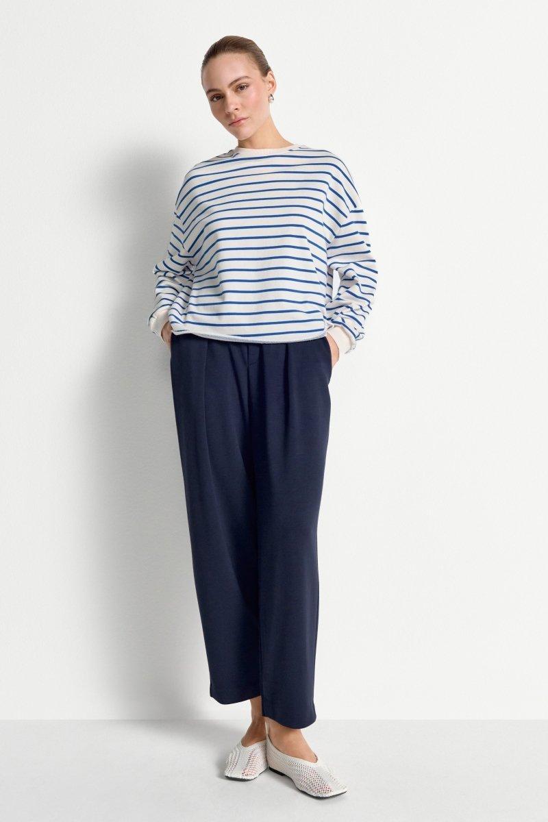 Gestreiftes Oversize-Sweatshirt-Rich & Royal