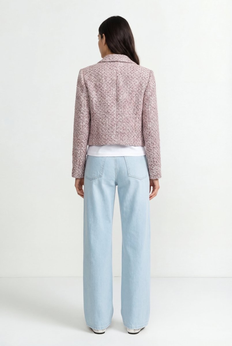 Bouclé-Jacke in cropped Länge-Rich & Royal