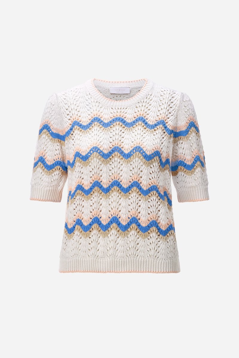 Ajourstrick-Shirt mit Zickzack-Muster-Rich & Royal