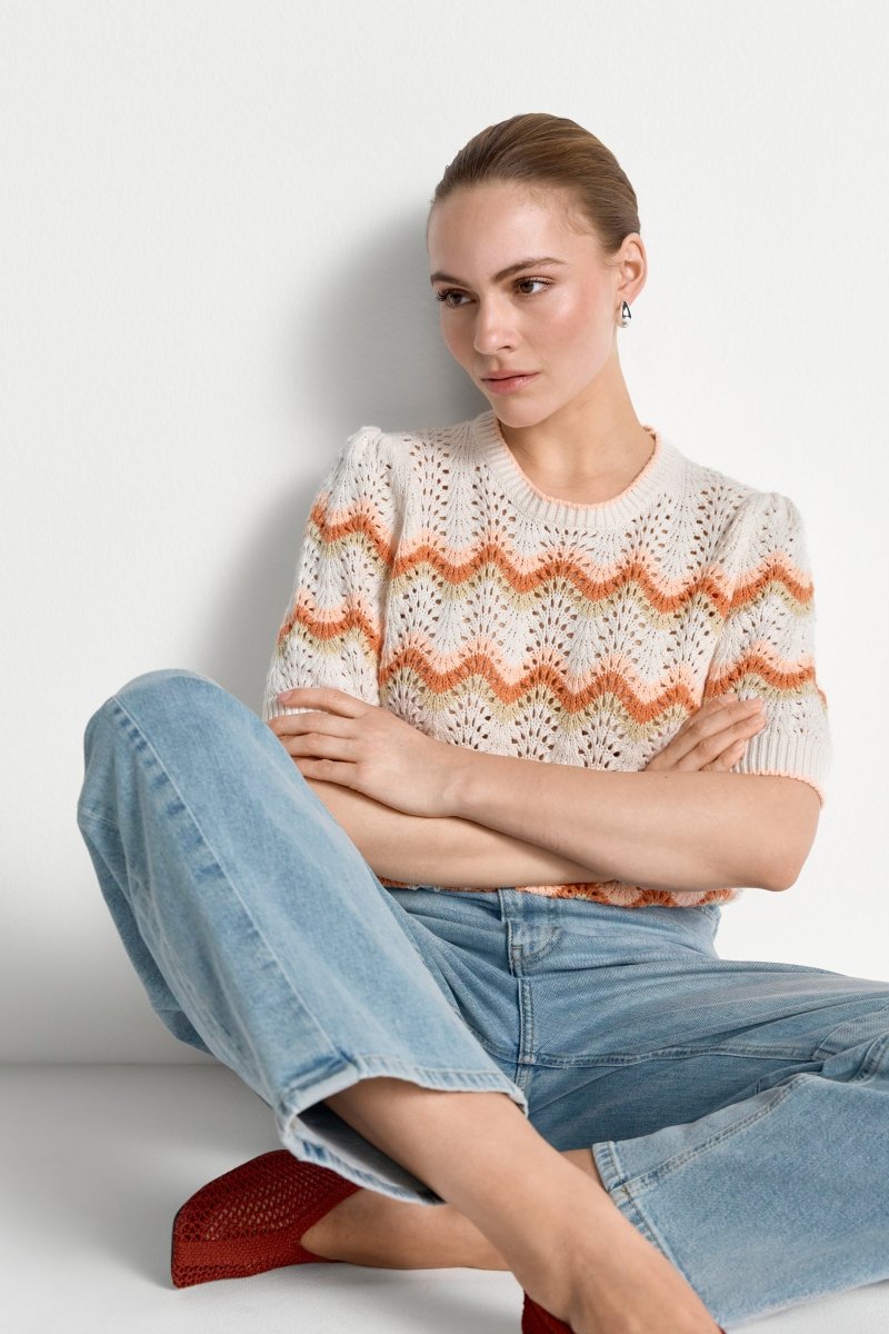 Ajourstrick-Shirt mit Zickzack-Muster-Rich & Royal