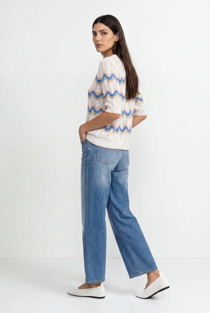 Ajourstrick-Shirt mit Zickzack-Muster-Rich & Royal