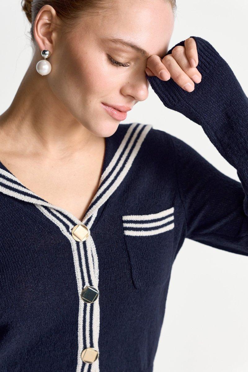 Cardigan mit Matrosenkragen-Rich & Royal