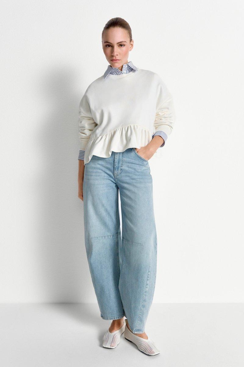 Sweatshirt mit Volant-Rich & Royal