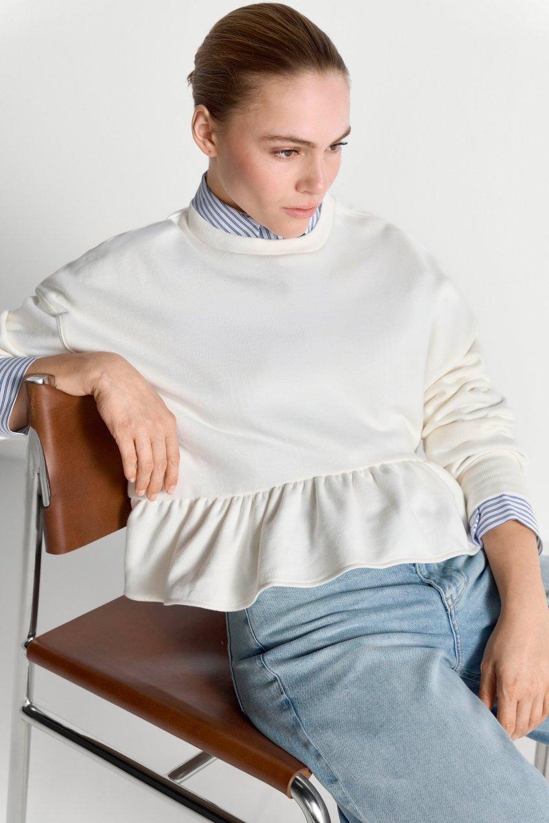 Sweatshirt mit Volant-Rich & Royal