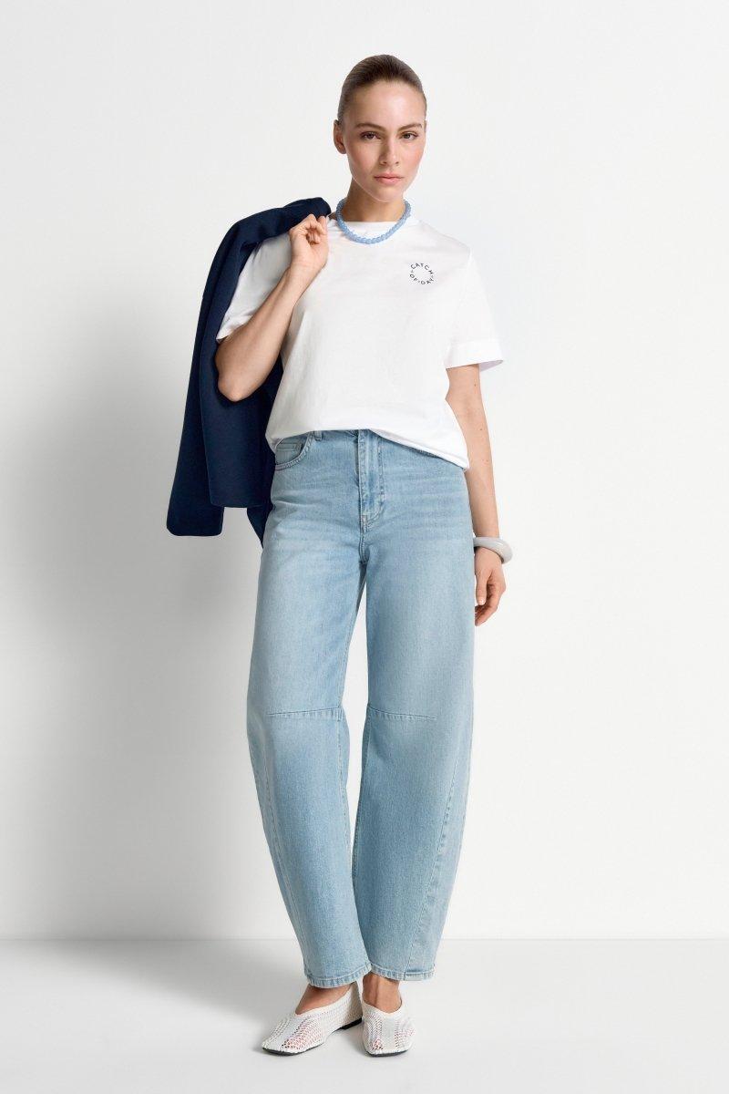 Langes T-Shirt mit Brustprint-Rich & Royal