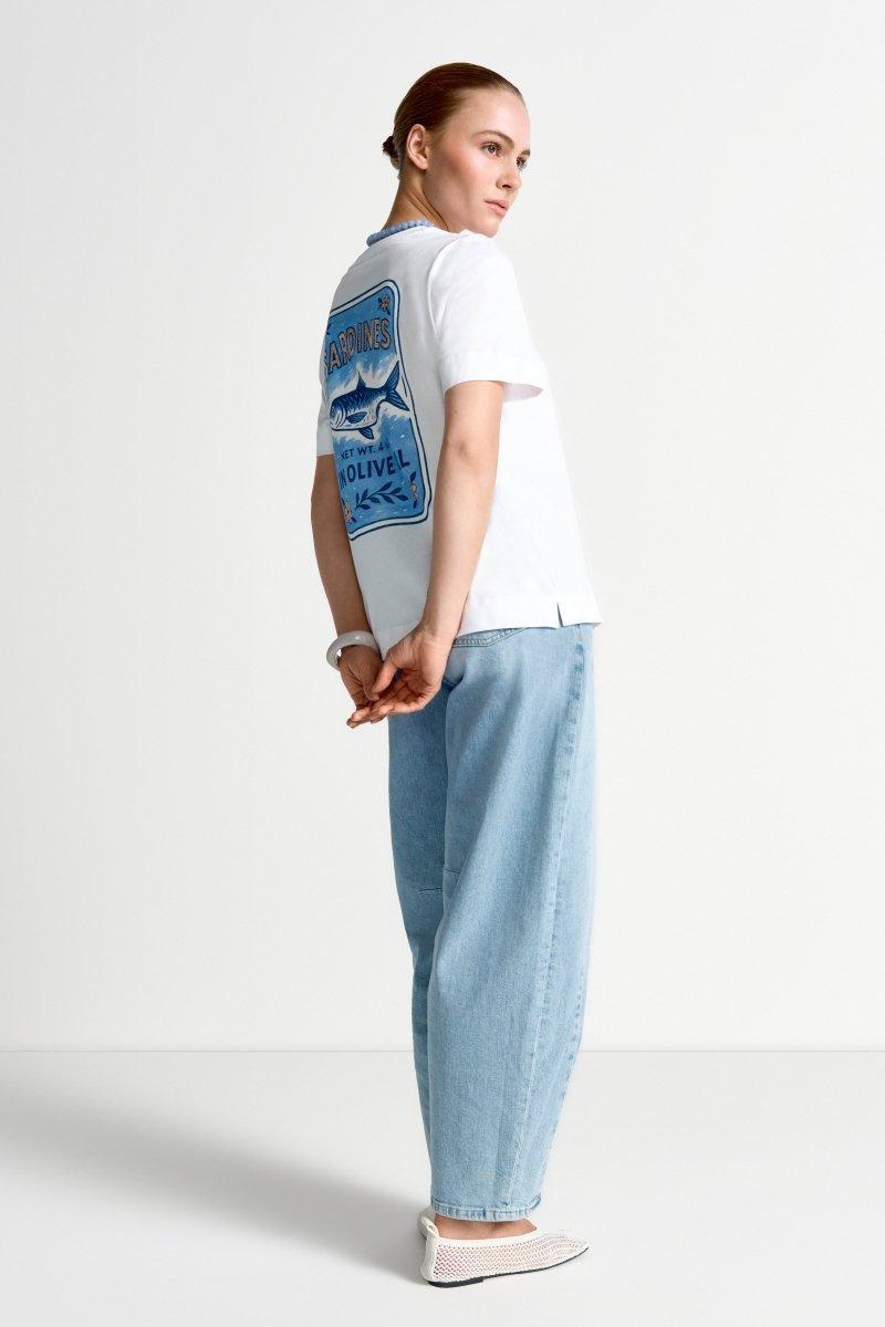 Langes T-Shirt mit Brustprint-Rich & Royal