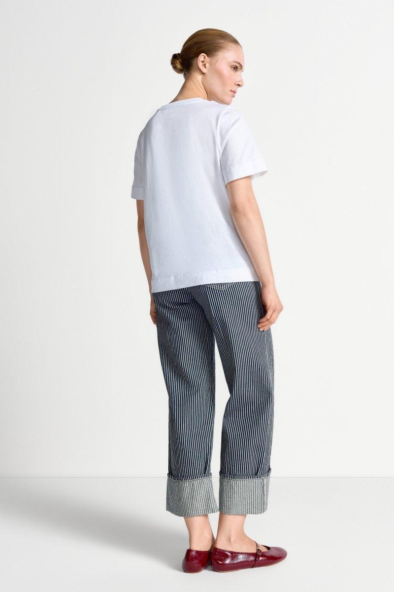 Weißes T-Shirt mit Slogan-Rich & Royal