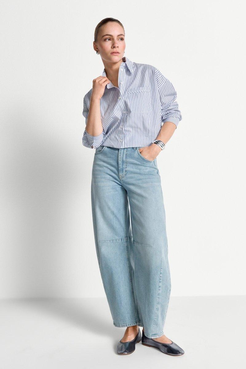 Hemdbluse mit Nadelstreifen-Rich & Royal