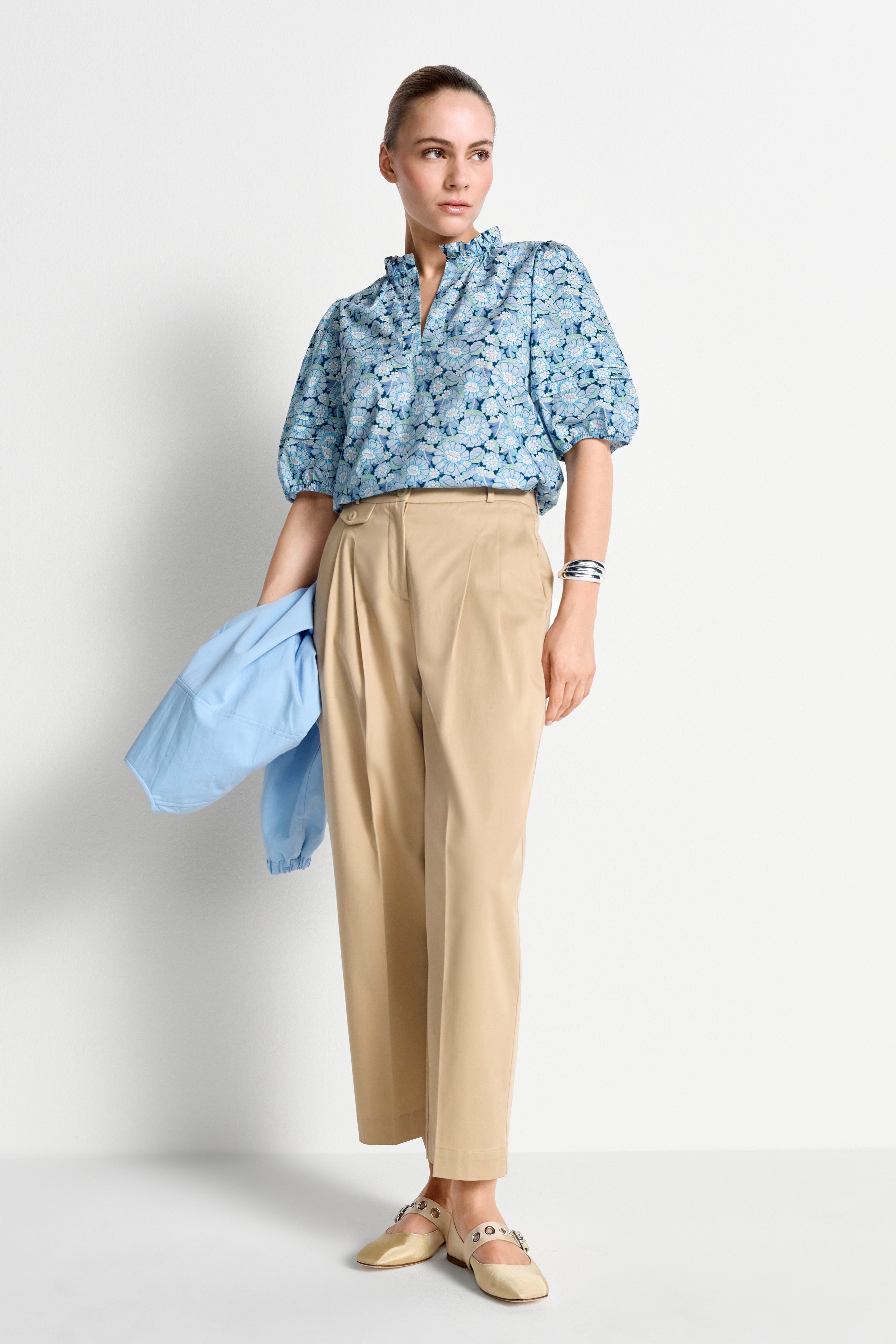 Bluse mit Rüschenkragen - Made with Liberty Fabrics-Rich & Royal